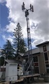 Temporary Cell Tower at Fire Station