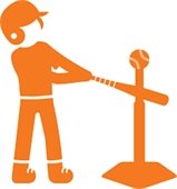 Graphic of child playing T-ball