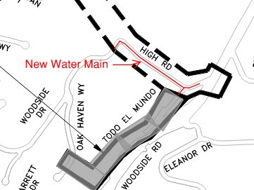 Map of Expected Construction on High Road