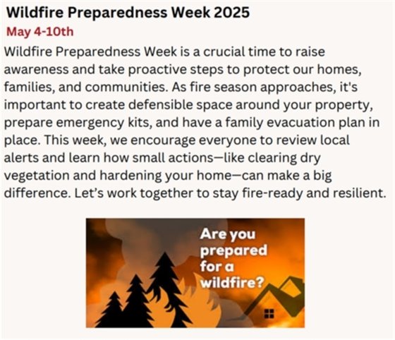 WFPD - May Wildfire Preparedness Week