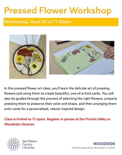 Pressed Flower Workshop Flyer