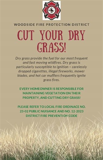 Cut Your Dry Grass Flyer from WFPD