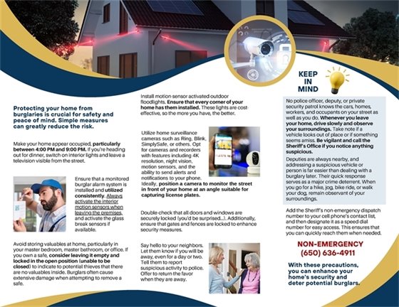 Burglary flyer second page