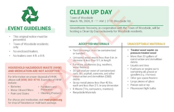 Town Clean Up Day Flyer