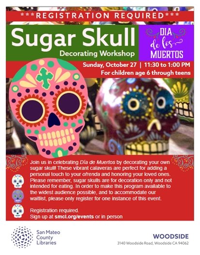 Sugar Skull Workshop at the Library