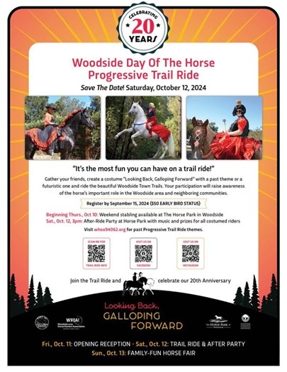 Woodside Day of the Horse Progressive Trail Ride Flyer