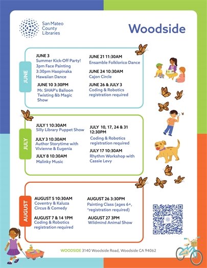 Woodside Library Summer Events