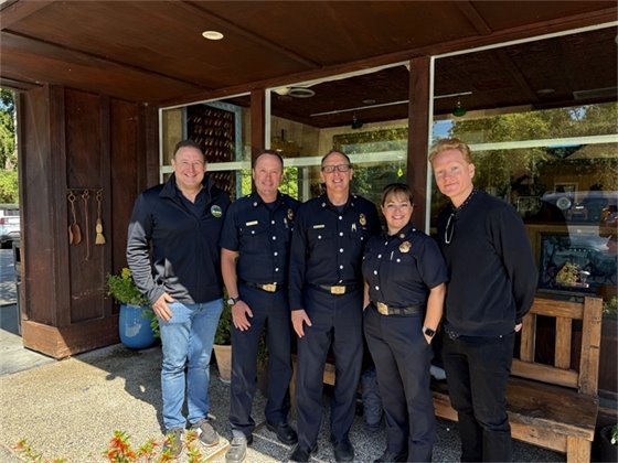 Photo of Mayor WFPD Staff and Town Manager