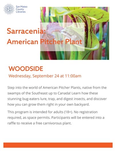 Library Flyer - American Pitcher Plant