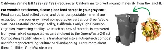 SB 1383 Proper Sorting - Put Food Waste in Gray Container