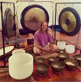 Photo of Danny Goldberg with Gongs and Singing Bowls