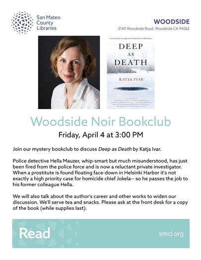 Woodside Noir Book Club Flyer