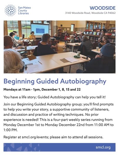 Library Flyer - Beginning Guided Biography