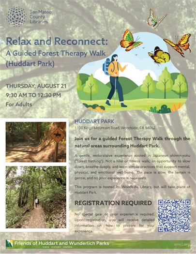 Library Flyer - Guided Forest Therapy Walk