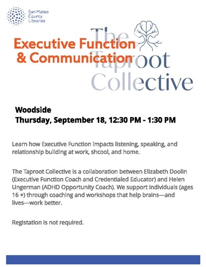 Library Flyer - Executive Function and Communication