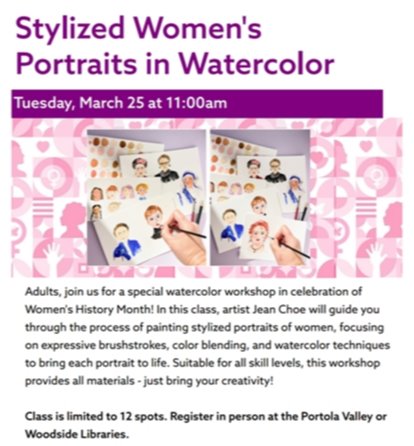 Stylized Portraits in Watercolor Event Flyer