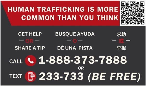 Human Trafficking Get Help Graphic