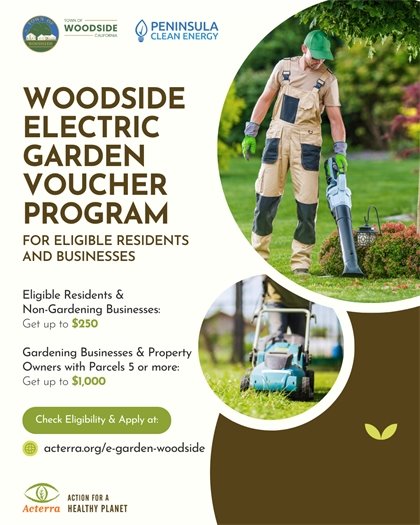 Woodside Electric Garden Voucher Program Flyer