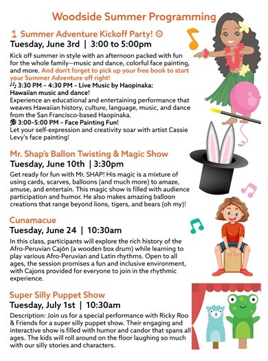 Library Flyer - Summer Programming