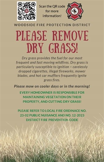 Please remove dry grass flyer
