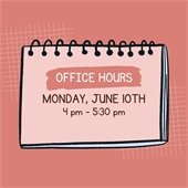 Graphic of office hours