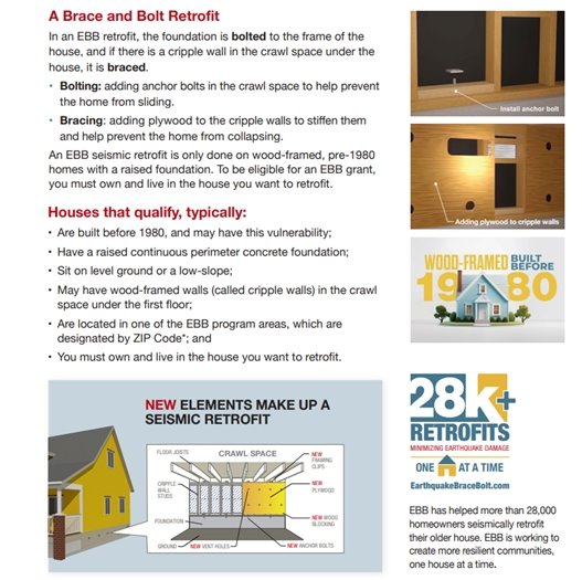 Earthquake Brace and Bolt Flyer Page 2