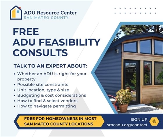 Graphic - San Mateo County ADU Resource Free ADU Feasibility Consult